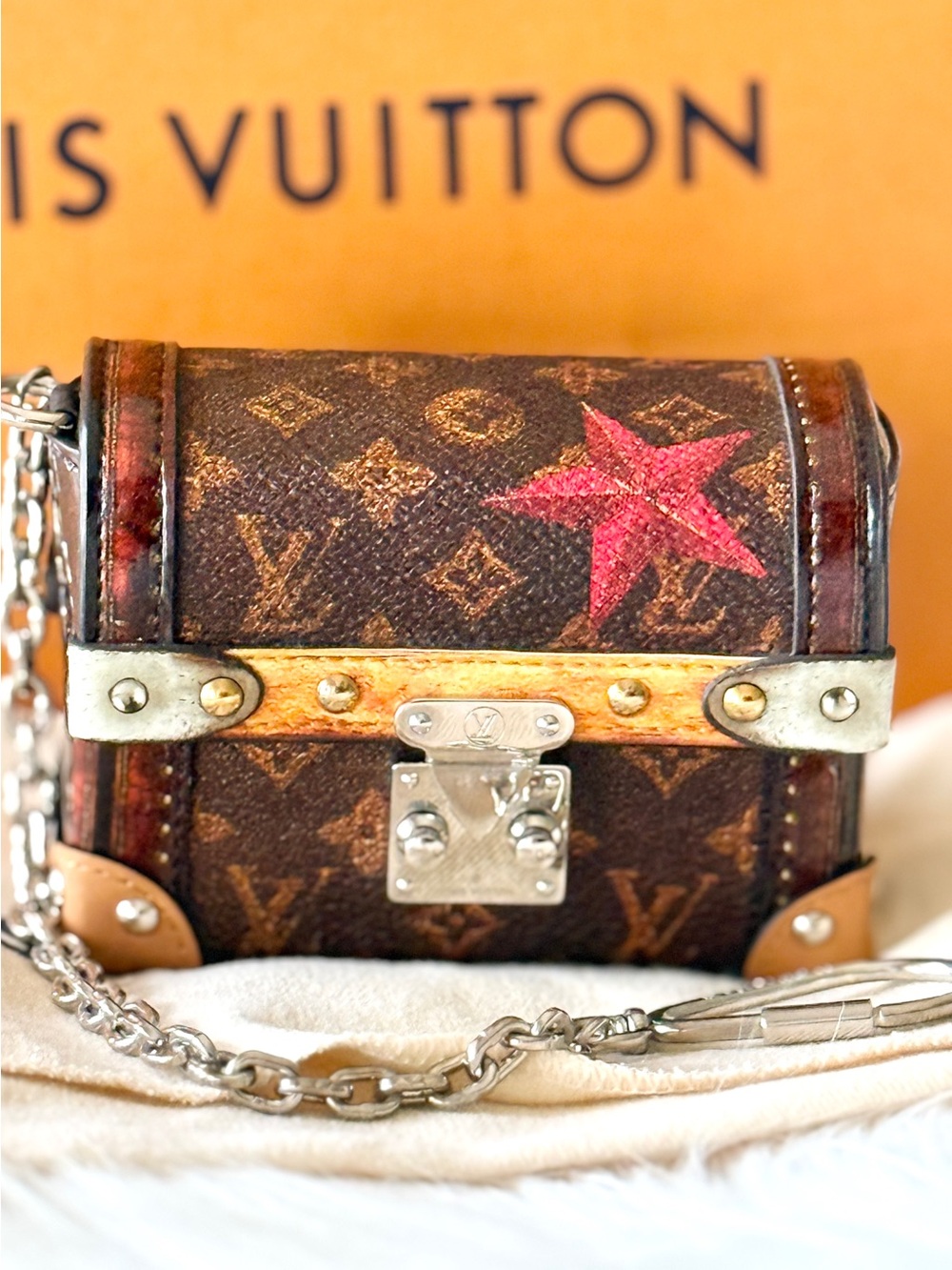 LOUIS VUITTON ESSENTIAL MONOGRAM TRUNK NOIR BAG CHARM MICRO MINI BAG LIMITED